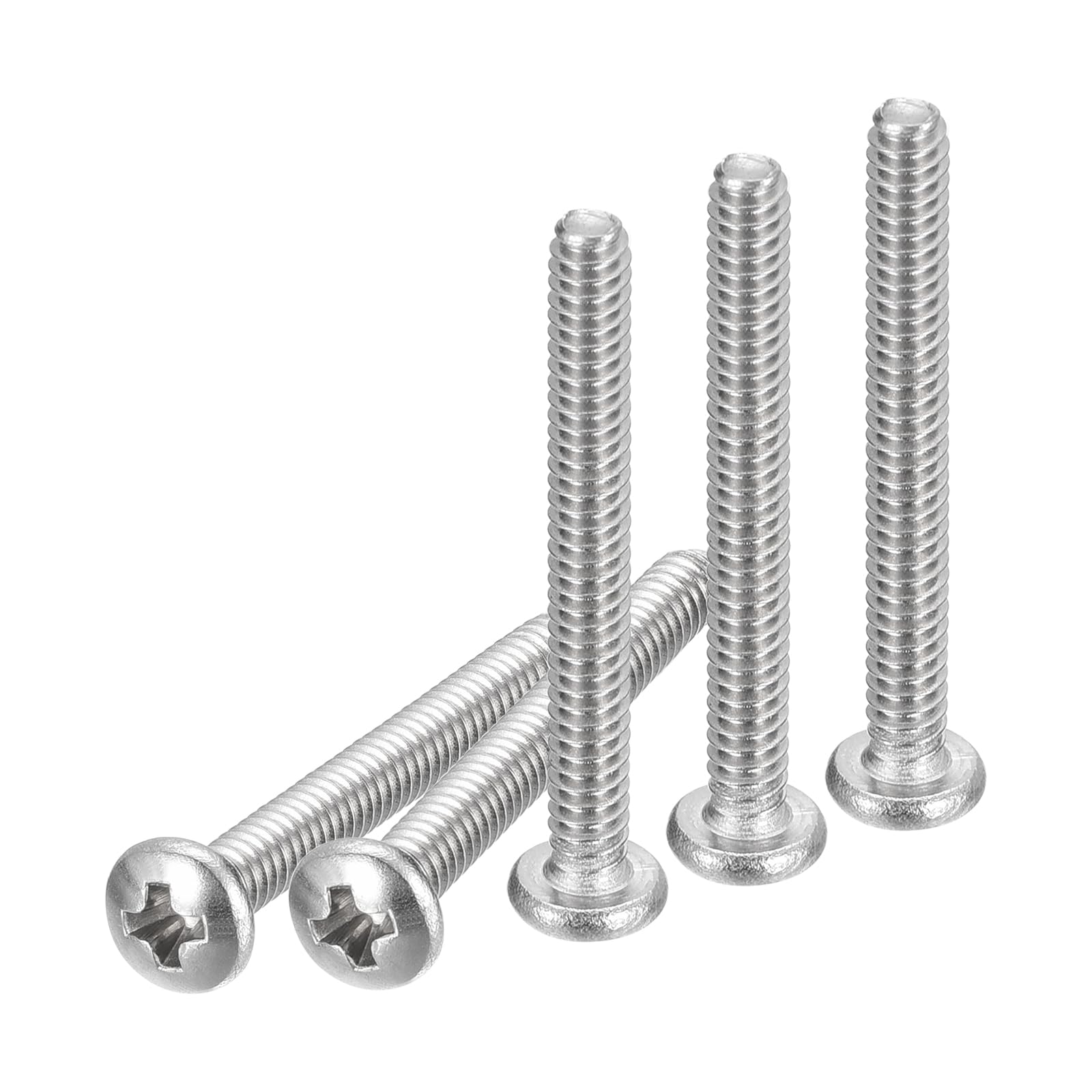 DTGN #4-40x1" Pan Head Machine Screws, 100Pcs 304 Stainless Steel, Phillips Drive, UNC Full Thread, Bright Finish, Screws Bolts Kit