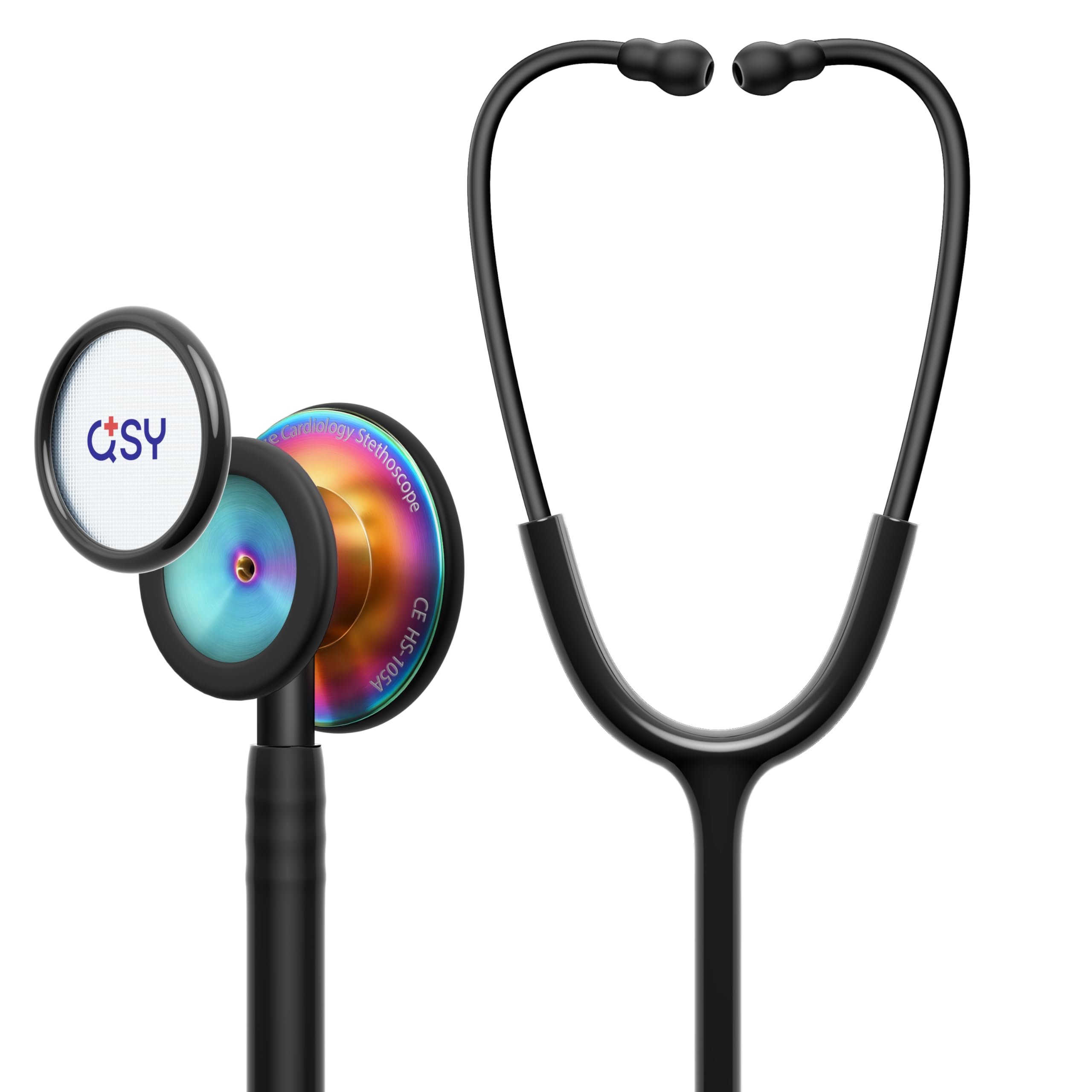 Stainless Steel Stethoscope, Dual-Frequency Diaphragm, Bell & Diaphragm & Pediatric Diaphragm, Noise-Reducing Silicone Ear Tips, Ideal for Doctors, Nurses, Students Use Image