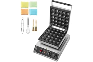 Uargd Mini Dutch Pancake Maker, 25PCS 43mm Diameter Dorayaki Machine, 1700W Electric Poffertjes Grill, Non-stick Stainless St