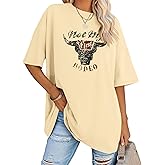 Cowgirl Shirts for Women Oversized Western Country Music Concert T-Shirts Vintage Cowboy Short Sleeve Tee Tops