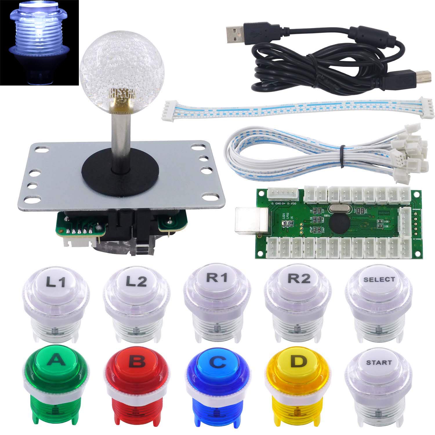 Buy SJJX Arcade Game Led Diy Kit Mechanical Keyboard Switch Led Button