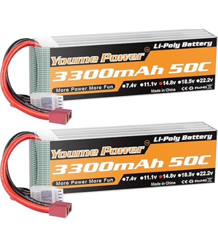 Amazon.com: Youme 11.1V Lipo Battery 4500mAh,3S RC Lipo Batteries