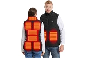 Heated Vest for Men Women, 9 Heating Zones USB Electric 3-Level, Lightweight Puffer Jacket Warming Quilted Outerwear