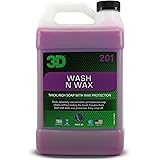 3D Wash N Wax Car Wash Soap - pH Balanced, Easy Rinse, Scratch Free Soap with Wax Protection - 1 Gallon