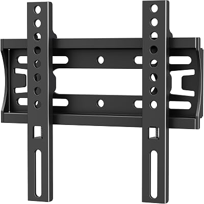 IWOBOARD 32 40 42 inch Fixed TV Monitor Wall Mount for LED LCD TVs & Monitor, Low Profile Small RV TV Mount, Easy Slim Flat Wall Bracket, Max VESA 200x200mm, 66lbs, Single Stud, Fit 19 24 42 inch