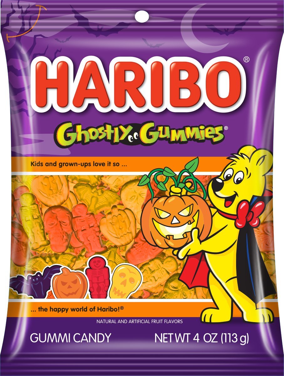 Haribo Sour Vampire Bats, 4 oz. Bag, (Pack of 12
