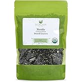 Biokoma Organic Nettle Dried Leaves 50g (1.76oz) in Resealable Moisture Proof Pouch, USDA Certified Organic - Herbal Tea, No Additives, No Preservatives, No GMO, Kosher