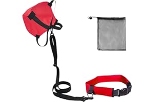 UCEDER Swim Parachute Resistance Training Set, Adjustable Swim Belt with Drag Parachute for Strength & Endurance,Swimming Res