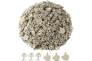 FOCAL20 300 Pcs Bag of Fucks to Give 3 Style Wooden Fucks and Icons Set Stress Relief Gadgets Funny Office Supplies Desk Accessories Gifts for Friends Valentine Birthday New Year