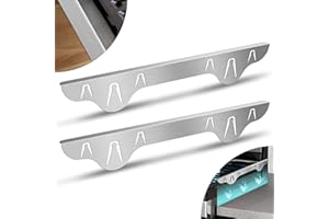 Stainless Steel Stove Gap Covers 23.6~47.2 Inch Retractable, Range Trim Kit Between Stove Top and Counter Heat Resistant & Easy to Clean Oven Gap Filler by BOGDA Silver (2 Packs)