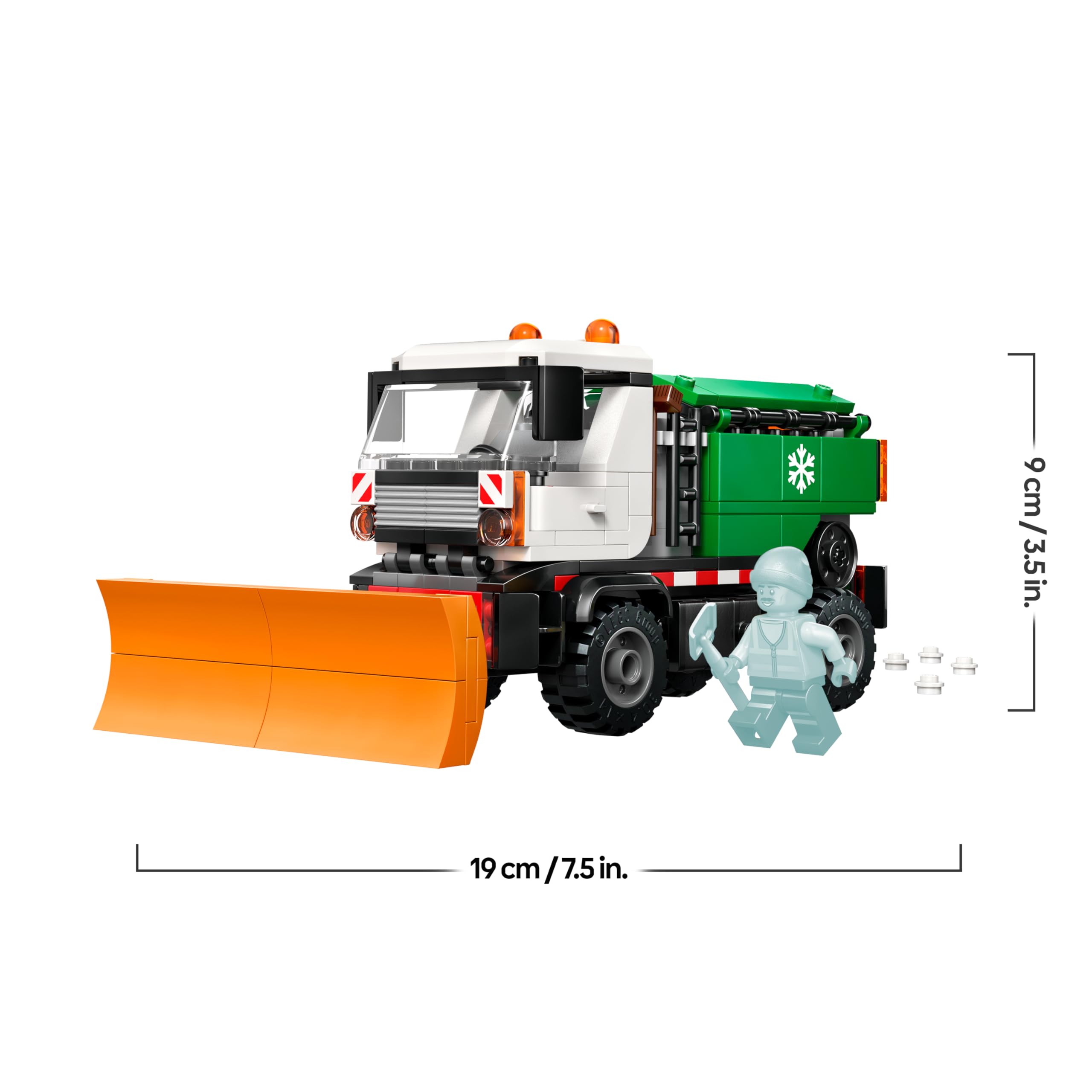 LEGO City Schneepflug - Spielzeug Set mit Minifigur, Werkzeugen und Streufunktion - Geburtstagsgeschenk für Jungen ab 6 Jahren und Technikfans - 60490 9