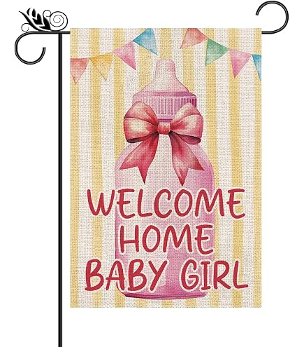 RoadSea „It's A Girl“ Gartenflagge – 30,5x50,8 Cm, Doppelseitig, Für Gender Reveal