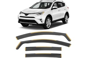 HOPE YOU READY Shatterproof in-Channel Window Rain Guards for Toyota RAV4 2013-2018, Window Deflectors, Window Visors for Car, Vent Deflector, 4pcs