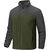 Rdruko Men's Fleece Jacket Full Zip Lightweight Warm Outdoor Hiking Casual Jacket