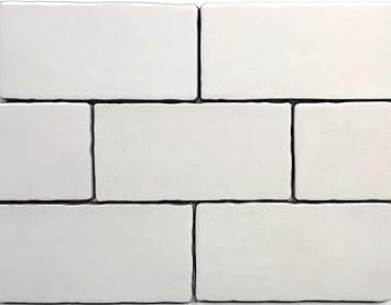 3x6 Biscuit Crackled Glaze Ceramic Tile Wall Backsplash Decor