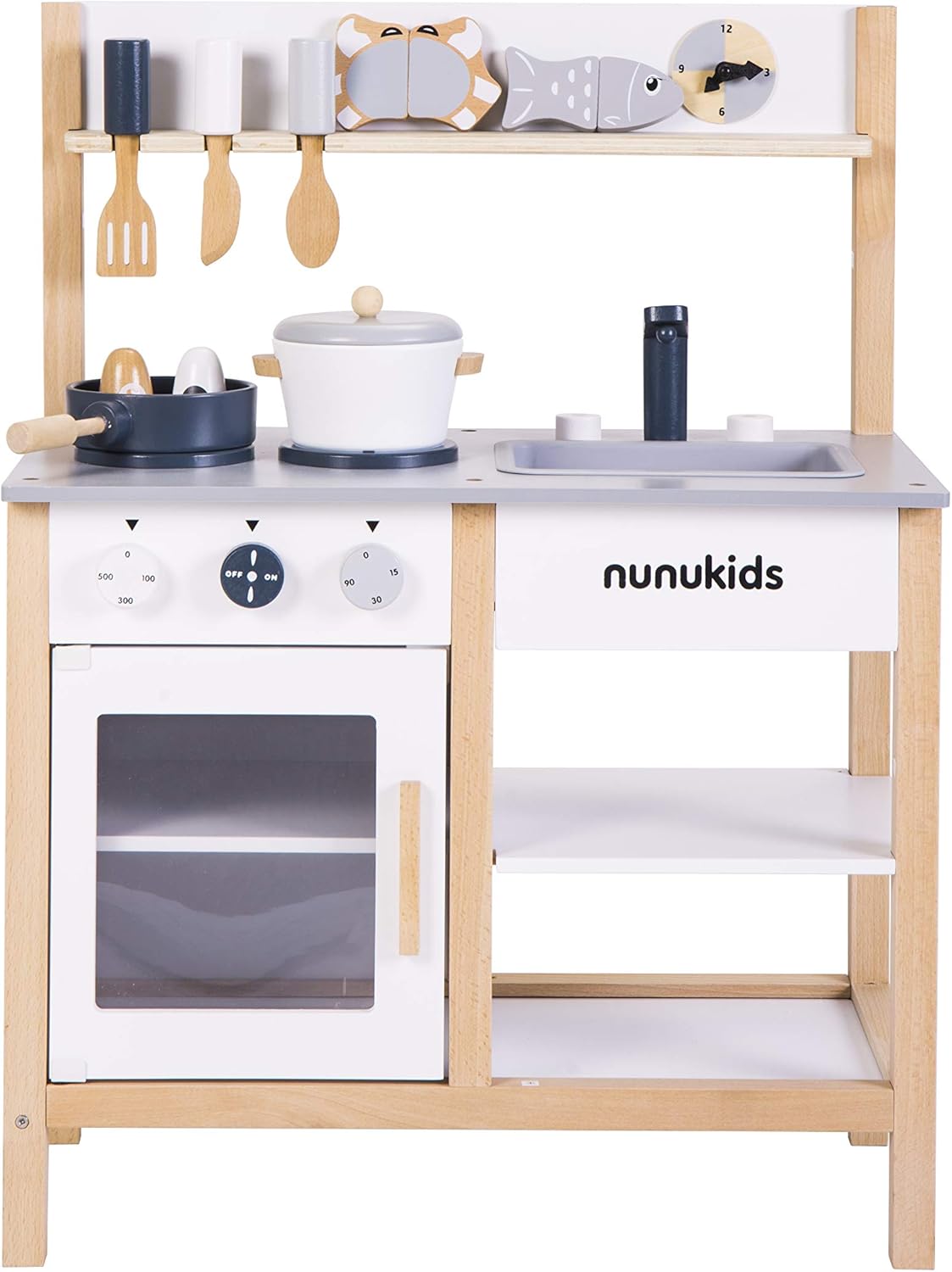 Amazon おままごとキッチン 木製 自信作 誕生日 台所 付属あり 調理器具 調味料 食材 知育玩具 コンロミニキッチン おもちゃキッチン 白い色 日本から出荷して 3 5日で配達します 調理器具 食器 おもちゃ