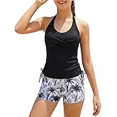 ALISISTER Girls Swimsuit 2 Piece Halterneck Tankini Bathing Suits for Teens Girl Size 9-16