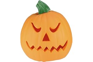 Northlight LED Lighted and Animated Double-Sided Halloween Pumpkin - 9.75" - Orange Lights