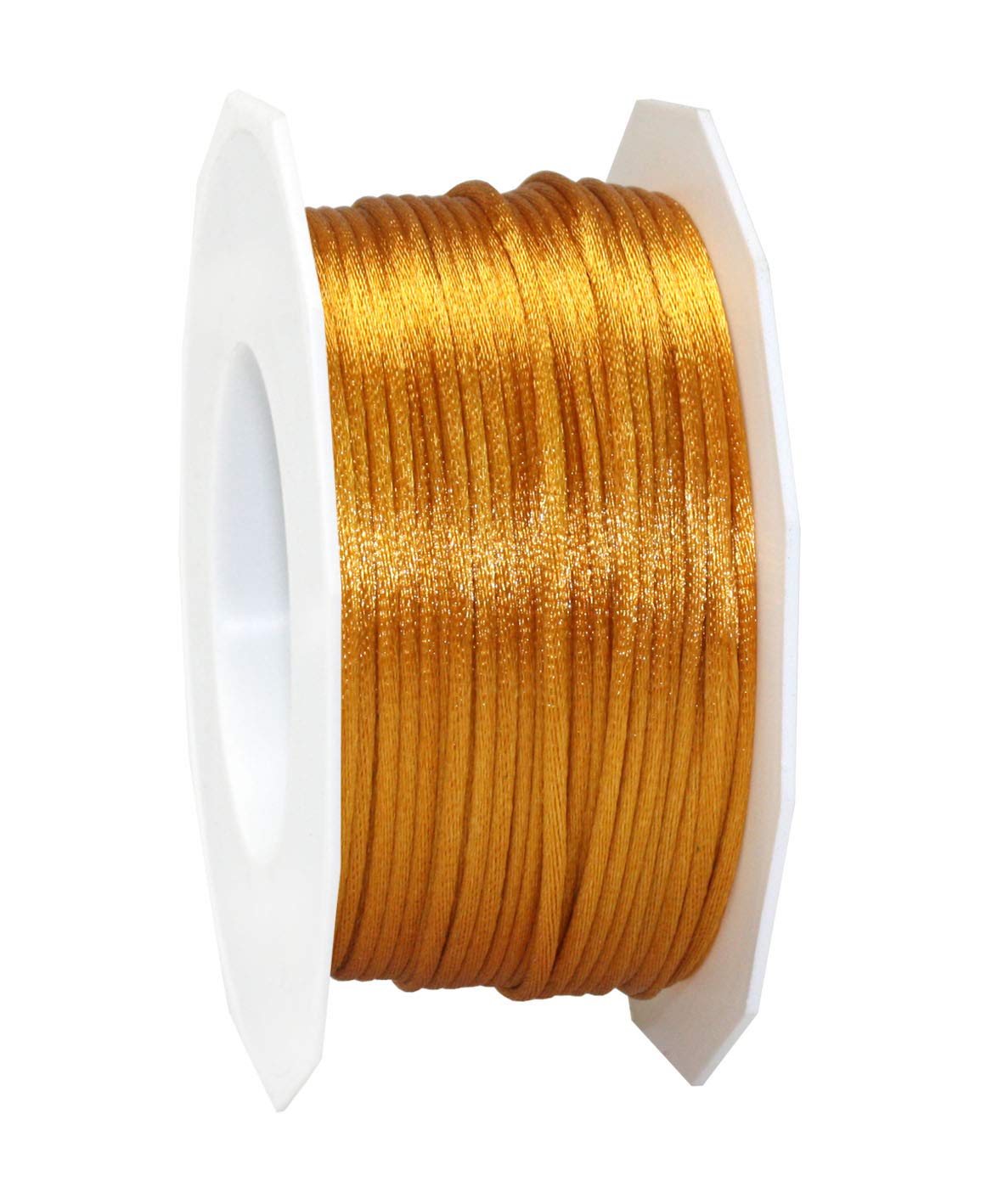 C.E. Pattberg RHEIN Cord Ribbon - Gold, 50 m Braided Cord for Wrapping Gifts, Parcels, and Presents, 3 mm Width, Accessories for Decorating and Handicrafts - Tear-Resistant Decorative Cord