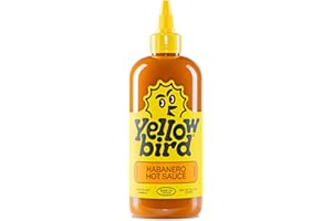 YELLOWBIRD FOODS Yellowbird® Classic Habanero Hot Sauce 19.6 oz. Tabletop Size (Medium Hot | 1 Bottle | Made in Texas)