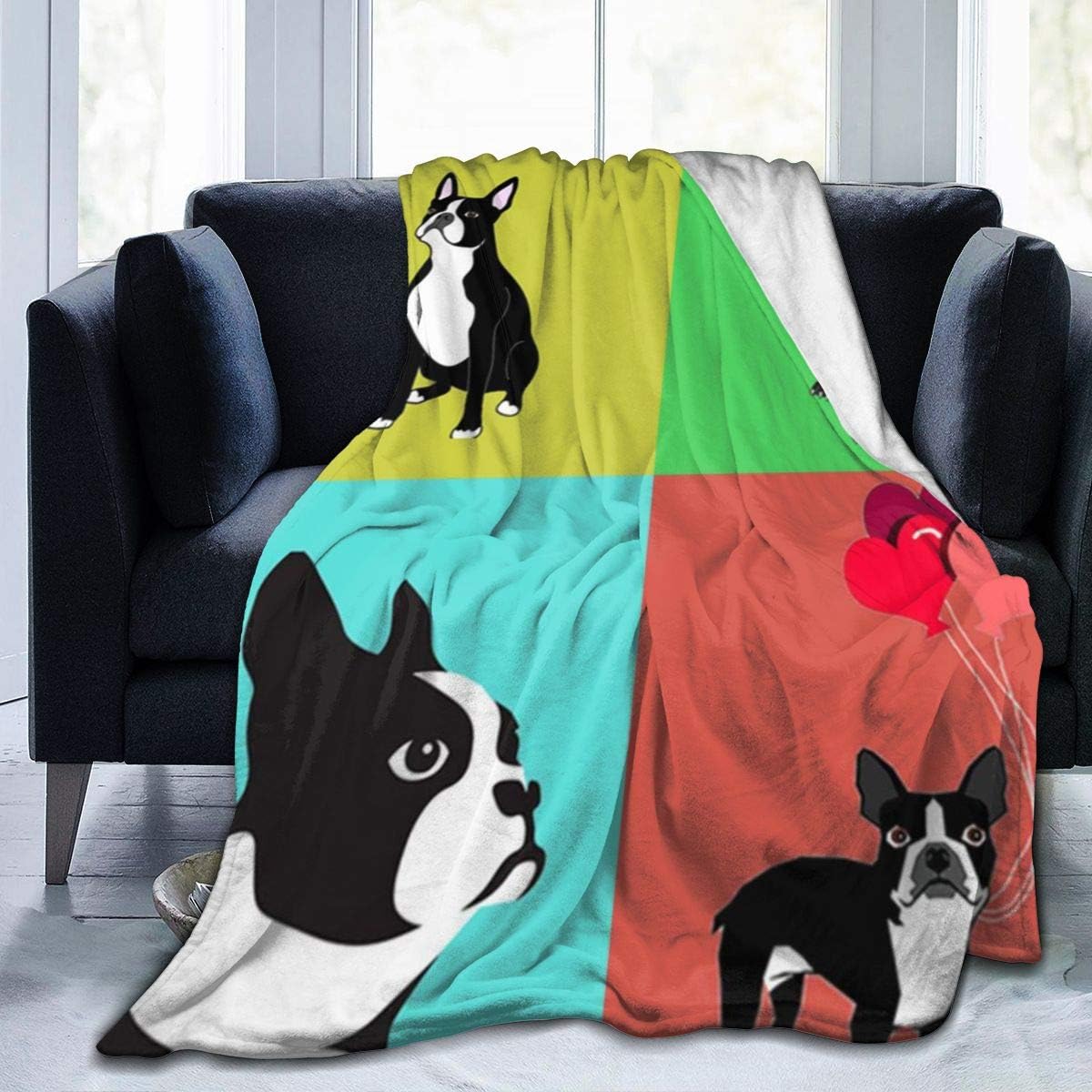 boston terrier throw blanket