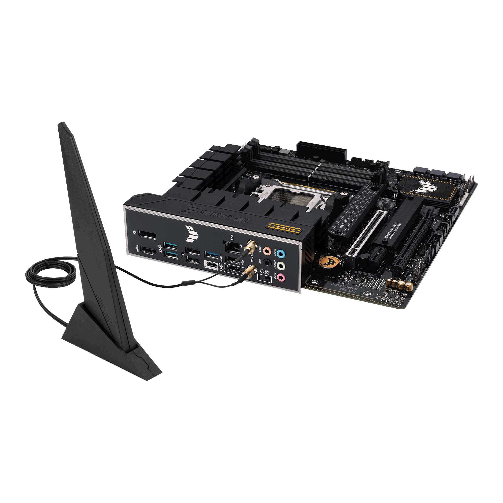 ASUS TUF Gaming B850M-PLUS WiFi Mainboard Sockel AMD AM5 (AMD B850, mATX, DDR5 Speicher, PCIe 5.0, 2X PCIe 4.0 M.2, WiFi 6E, Aura Sync) 5