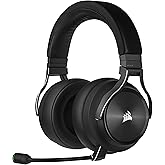 Corsair Virtuoso RGB Wireless XT Multiplatform Gaming Headset with Bluetooth - Dolby Atmos - Broadcast Quality Microphone - iCUE Compatible- PC, Mac, PS5, PS4, Nintendo Switch, Mobile - Black