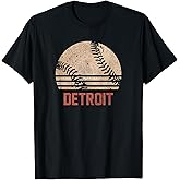 Vintage Baseball Detroit Shirt Cool Softball Gift T-Shirt