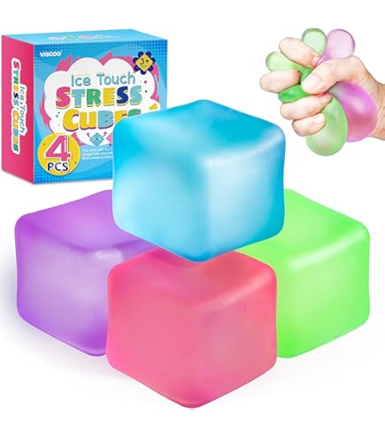 Jouet Squishy Gouttes De Pluie – 2 Cubes Fidget 9 Cm – Balle Anti-Stress à Retour Lent – Relaxation Adulte Enfant