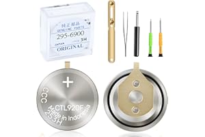YUFEEI 𝟐𝟗𝟓-𝟔𝟗𝟎𝟎 𝐖𝐚𝐭𝐜𝐡 𝐁𝐚𝐭𝐭𝐞𝐫𝐲 Compatible with Citizen Eco-Drive 295-6900 CTL920F Fits E210 E260 E270 E310 E600 E610 E690 G900 H610 U706 Sealed Capacitor Rechargeable Battery