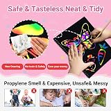 ZMLM Scratch Art for Kids 2 Pack Large Rainbow Notebooks with Stencils view 7