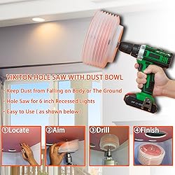 VIKITON 6-1/8 Hole Saw for Recessed Lights, 6.1