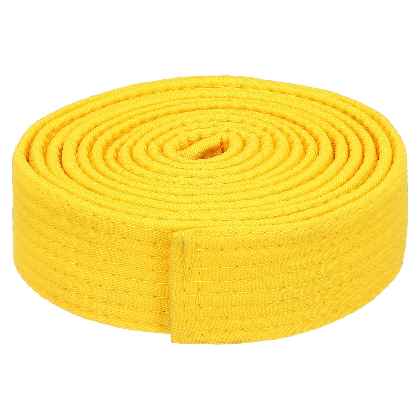 PATIKIL Taekwondo Colored Ranking Belt 1.5" x9.2Ft 2.8m, Polyester Martial Arts Judo Karate Belt for Coach Teaching Practice, Yellow