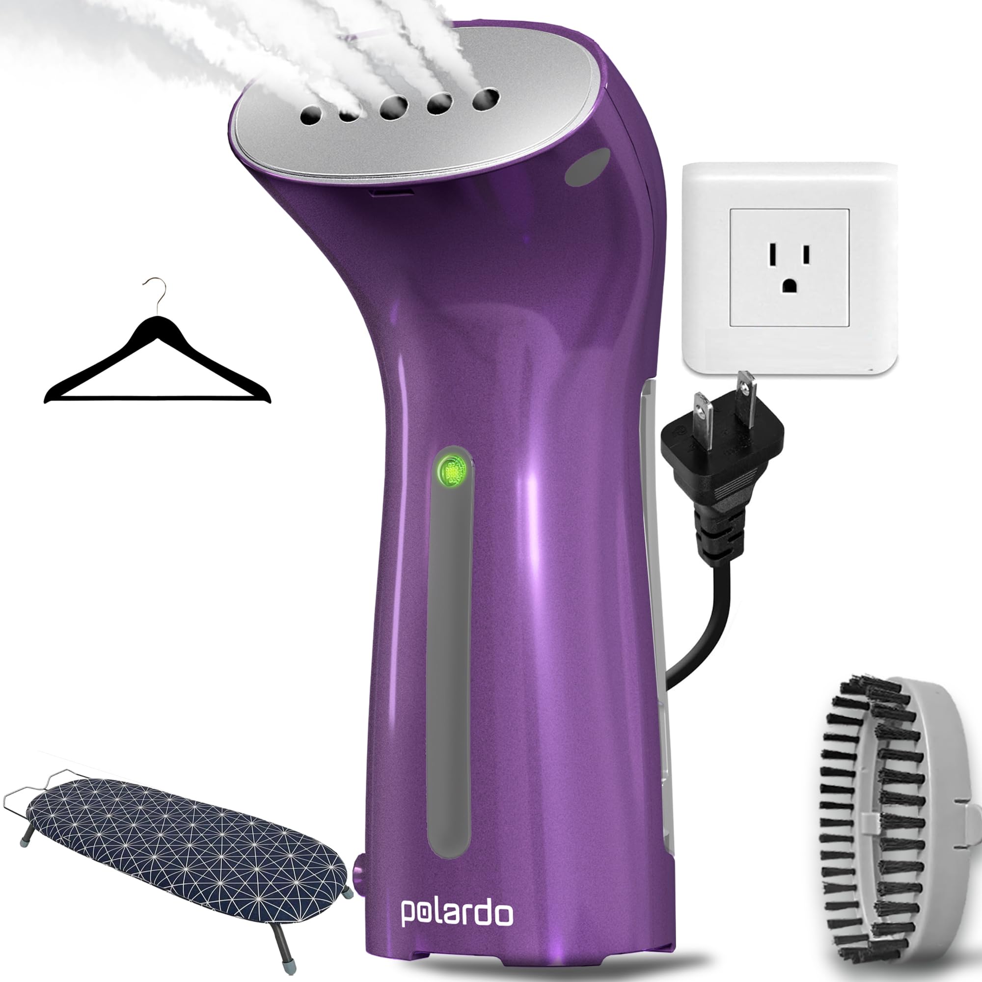 Photo 1 of Portable Travel Garment Steamer for Clothes, Metal Steam Head, 25s Heat Up, Pump System, Mini Size, Handheld Steamer for Any Fabrics, No Water Spitting, 120V