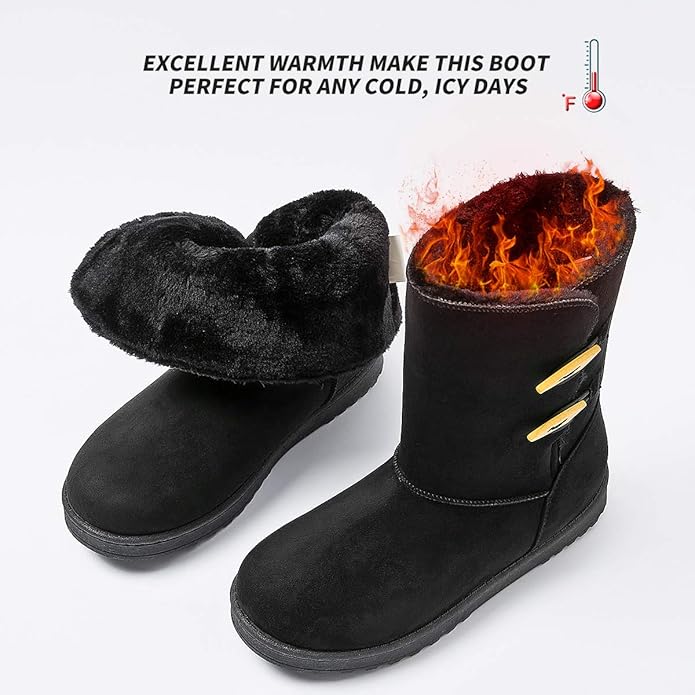 XRH Womens Winter Outdoor Black US7 5