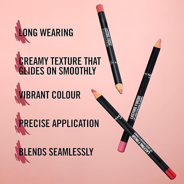 RIMMEL LASTING FINISH 8HR SOFT LIP LINER PENCIL – VIBRANT, BLENDABLE FORMULA TO LOCK LIPSTICK IN PLACE FOR 8 HOURS – 850 UNDERGROUND, .04OZ