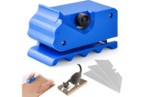 UMIYIDIAN Cardboard Cutter for Cat Scratchers with 3pcs Blade,cardboard box cutter, Handheld Cardboard Cutting Tools for Making Cat Scratching Board Cat Bed (Blue)