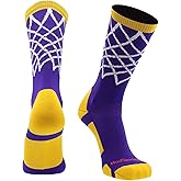 MadSportsStuff Elite Basketball Socks with Net Crew length - made in the USA