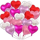 20Pcs Heart Shape Foil Balloon 18inch Love Foil Balloon for Wedding Bridal Shower Anniversary Valentines Day Engagement Marriage Party Decorations Supplies