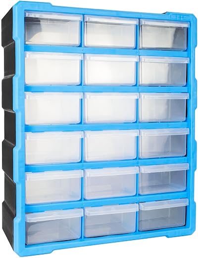TekBox DIY Tool Bits Storage Organiser Unit 18 Large Drawers Cabinet