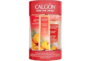 Calgon Hawaiian Ginger 4 Pc. Gift Set (Body Mist 8 Oz + Body Cream 8 Oz + Body Wash 7 Oz + Shower Pouf) for Women By 1 Pounds