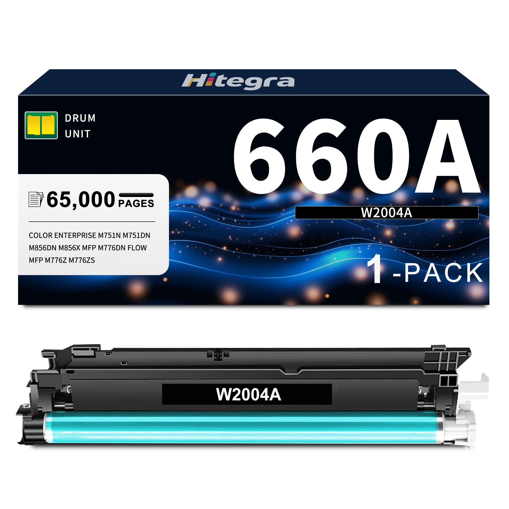 Photo 1 of ***CARTRIDGE EMPTY***High Capacity 660A W2004A Drum Unit 1-Pack Replacement for HP 660A Drum Unit Compatible with Color Laser Enterprise M751n M751dn M856dn M856x MFP M776dn Flow MFP M776z M776zs Printer Imaging Unit