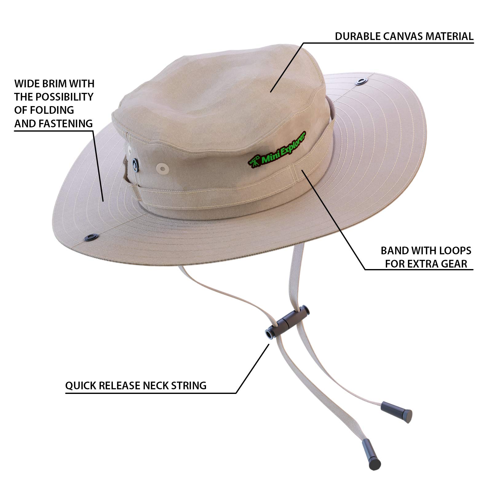 Kids Explorer Vest and Hat Costume - Backyard Safari Cargo Vest Kid Outdoor Activity - Gifts for Young Kids, Boys and Girls Ages 3-6