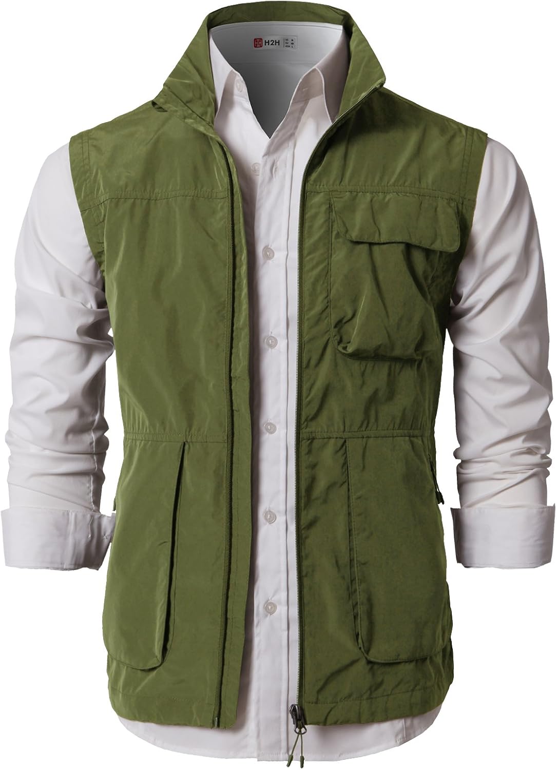 H2H Mens Casual Work Utility Hunting Travels Sports Vest with Multiple Pockets at  Men’s Clothing store
