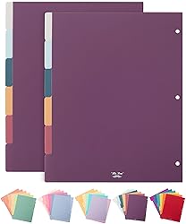 Mr. Pen - 6 Tab Binder Dividers, Pack of 2 Sets