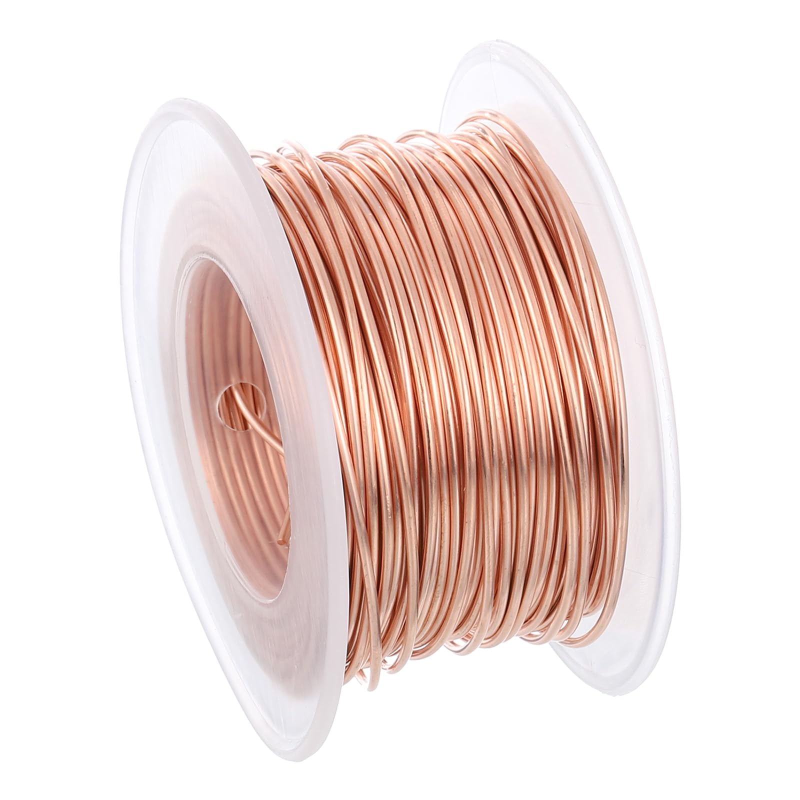 PATIKIL 66 Feet 99.9% Solid Bare Copper Wire, 17 Gauge Pure Copper Wire 1.1mm Soft Beading Wire Metal Plant Stem Ties for Jewelry Craft (20m)