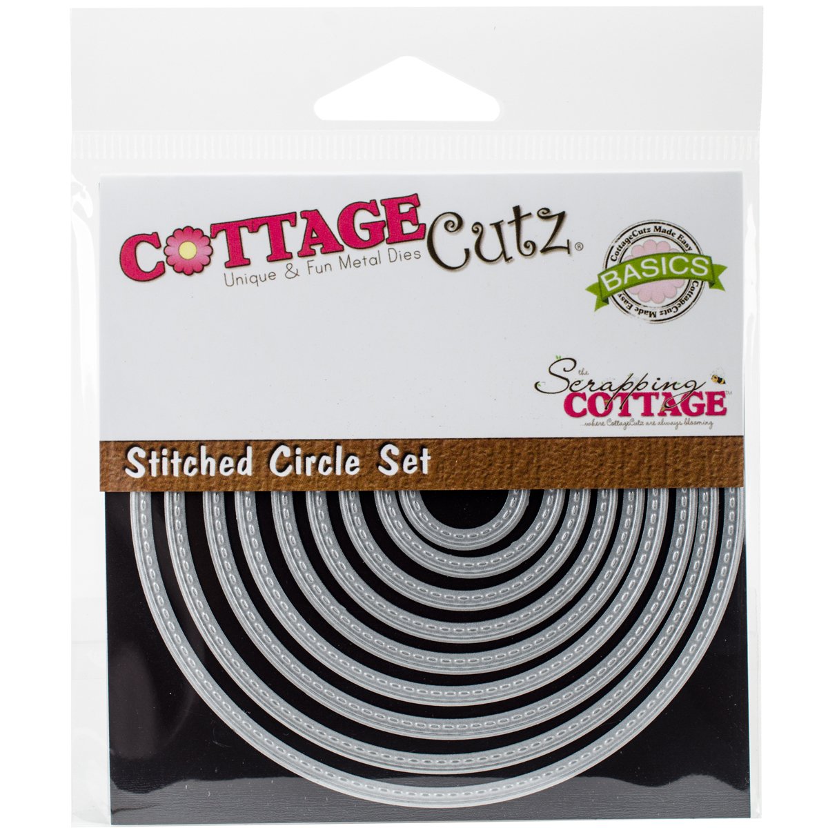 Cottagecutz CCB-008 Basics Dies Stitched Circle.75-inch to 3.75-inch