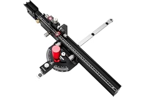 GOINGMAKE Table Saw Miter Gauge with Micro Adjustable Flip Stop and Extendable Fence and Quick Angle Stop for Table Saw Band Saw Router Table Fit 3/8 x 3/4" T Slot for Woodworking Crosscut, Miter Cut