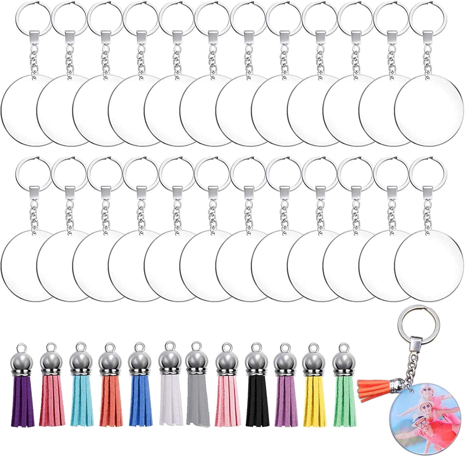 Acrylic Keychain Blanks, Clear Acrylic Blanks Keychain Bulk