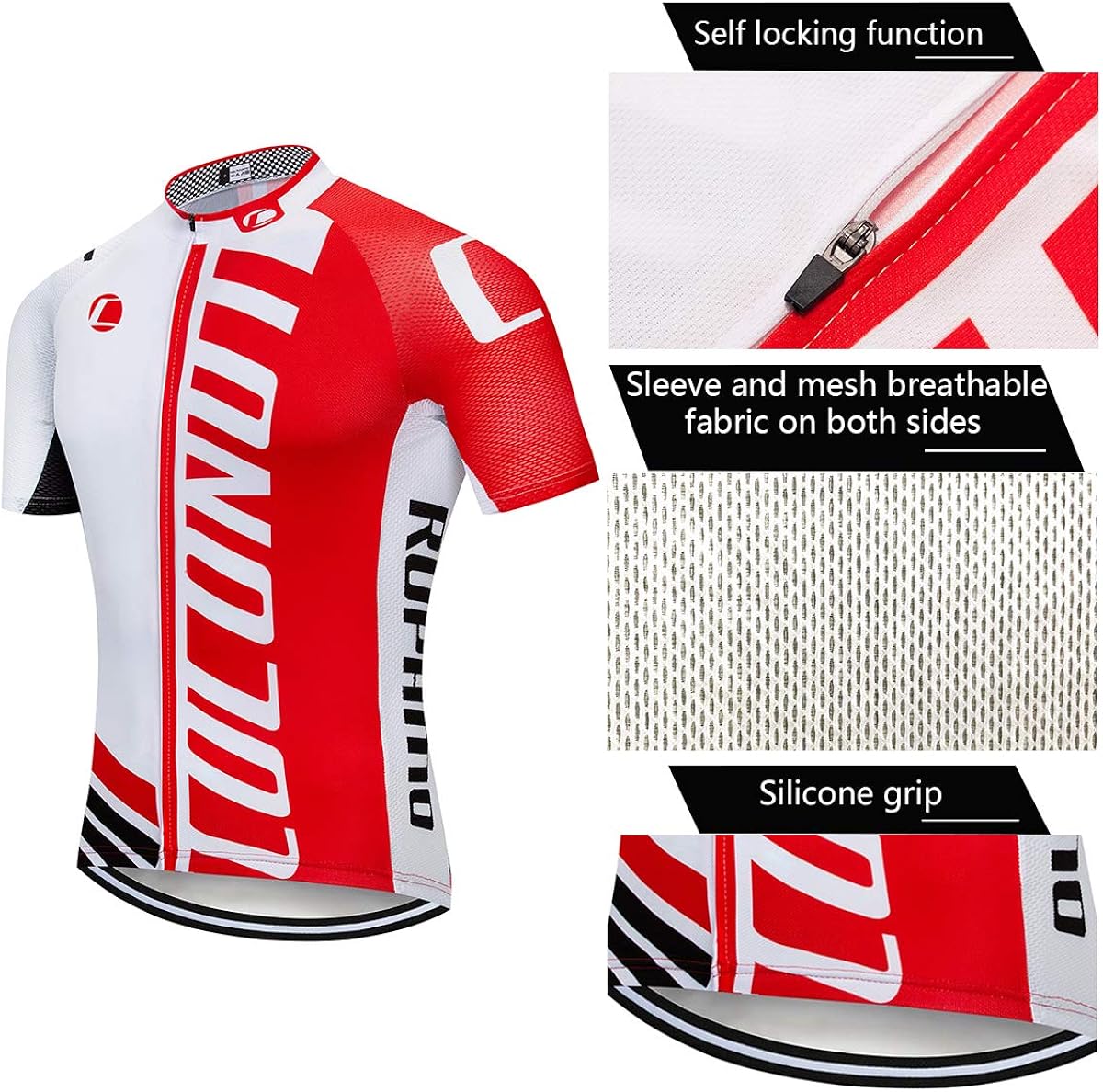 Men's Cycling Jersey Set Biking Road Bike Jersey Bib Shorts with 4D Padded Cycling Clothing Set for Men: Clothing